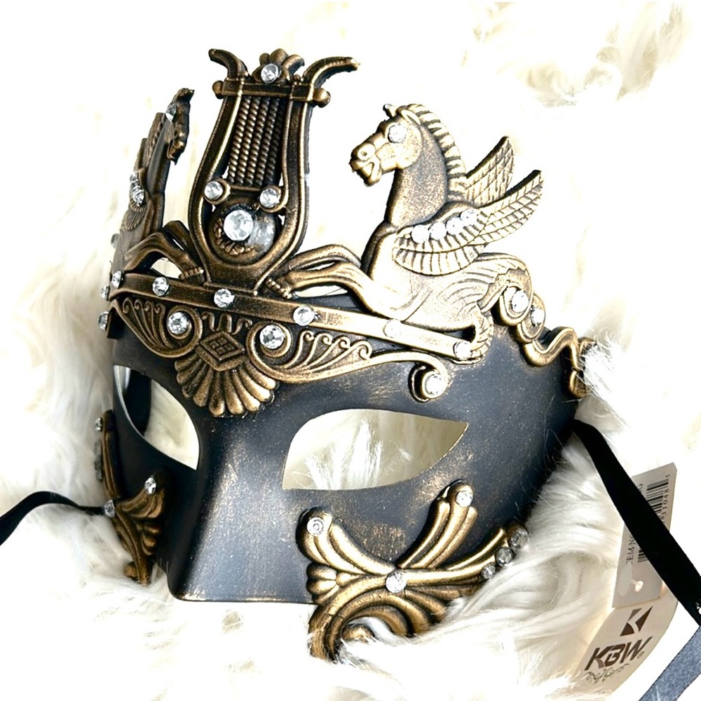Masquerade Mask Pegasus Women Unisex Rhinestone Masquerade Mardi Gras Halloween